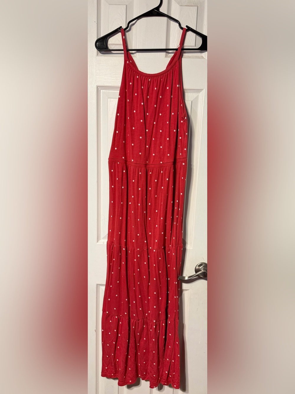 Old Navy Red Polka Dot Maxi Dress women’s Large